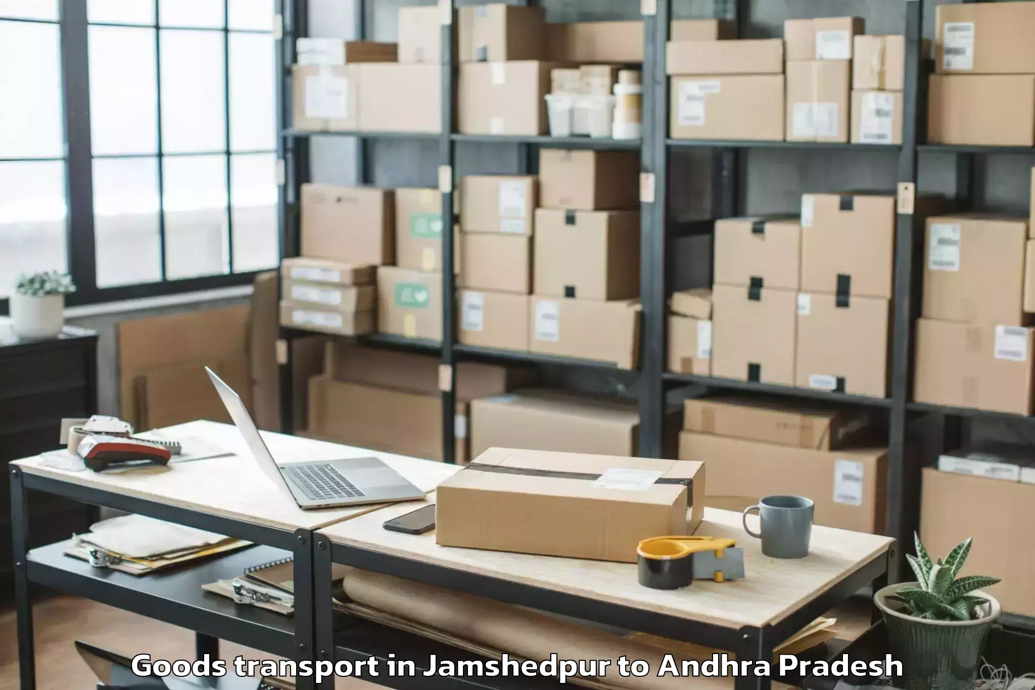 Professional Jamshedpur to Pavuluru Goods Transport